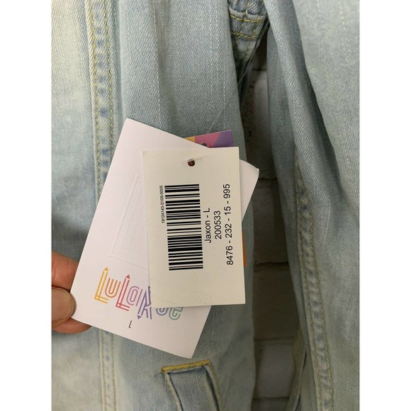 Lularoe Denim Jean Jacket Womens L Large Jaxon - Picture 4 of 7
